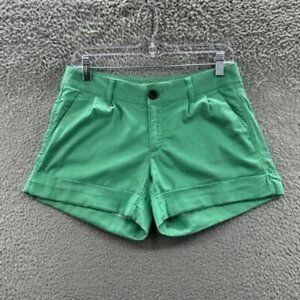 Banana Republic Shorts Women's 2 Petite Green Martin Fit Cuffed Shorts Ladies 2P